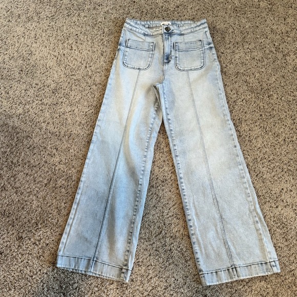 LC Lauren Conrad Denim - Lauren Conrad LC Super High-Rise Flare Wide Leg Jeans Woman's 8